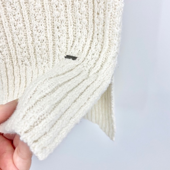 Hollister Cowl Neck Cream Chunky Sweater M - Picture 9 of 12